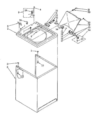 TOP AND CABINET PARTS