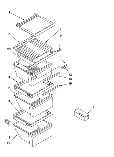 REFRIGERATOR SHELF PARTS
