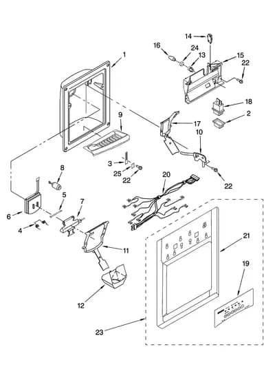 DISPENSER FRONT PARTS