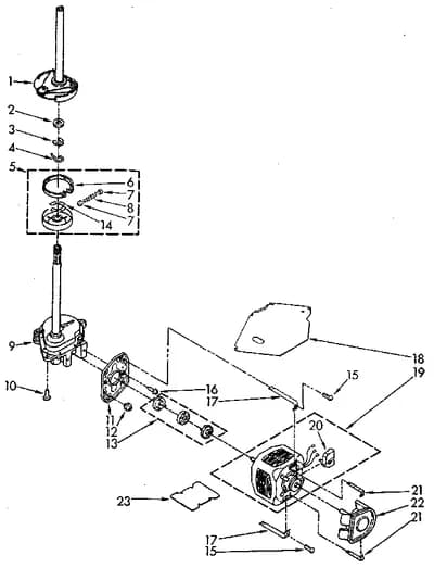 BRAKE, CLUTCH, GEARCASE, MOTOR AND PUMP