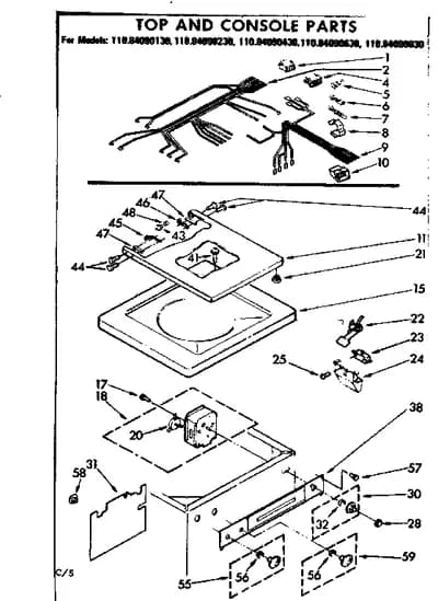 TOP AND CONSOLE PARTS