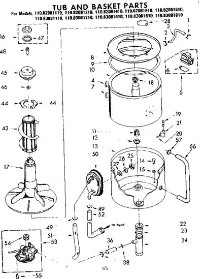 TUB AND BASKET PARTS