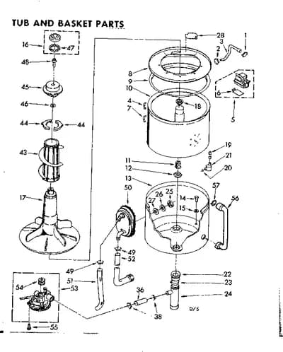 TUB AND BASKET PARTS