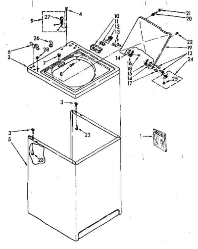 TOP AND CABINET PARTS