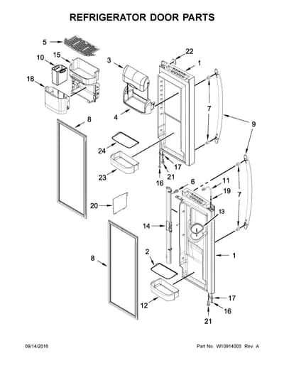 REFRIGERATOR DOOR PARTS