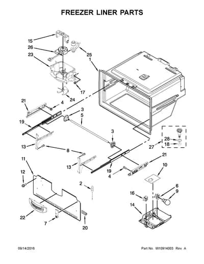 FREEZER LINER PARTS