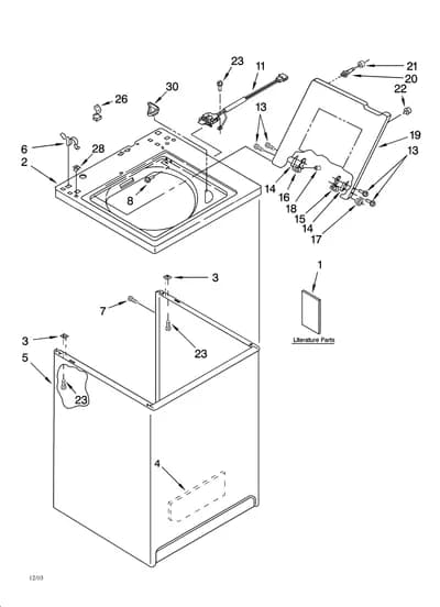TOP AND CABINET PARTS