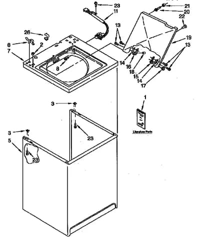 TOP AND CABINET PARTS