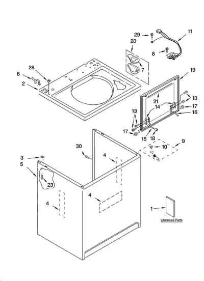 TOP AND CABINET PARTS