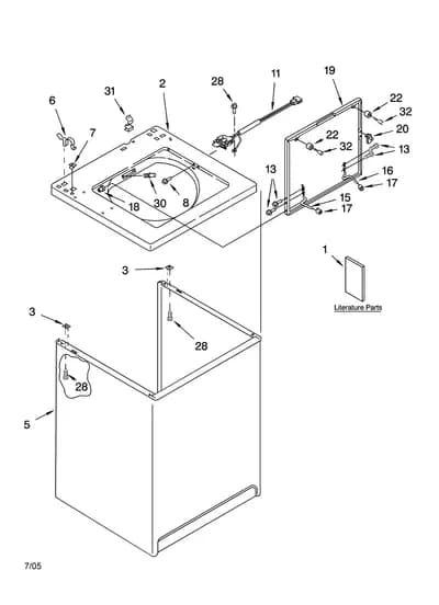 TOP AND CABINET PARTS