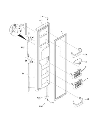 FREEZER DOOR