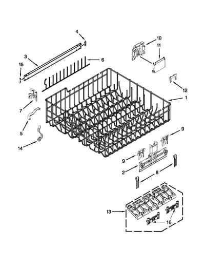 UPPER RACK AND TRACK PARTS
