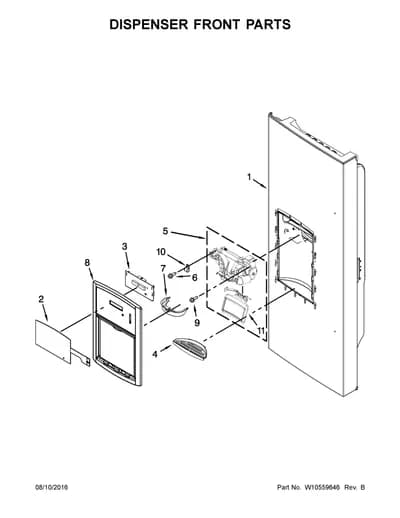 DISPENSER FRONT PARTS