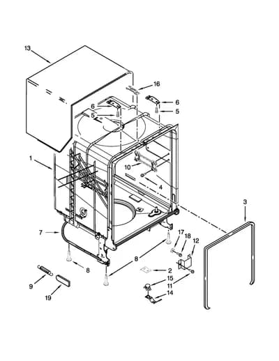 TUB AND FRAME PARTS