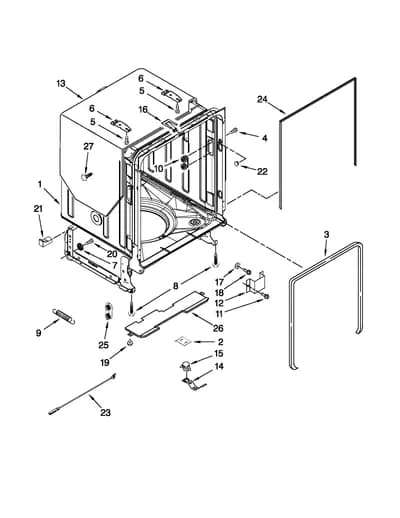 TUB AND FRAME PARTS