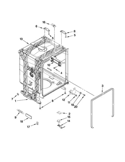 TUB AND FRAME PARTS