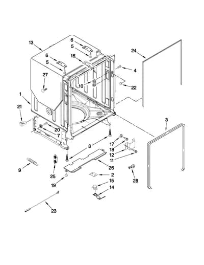 TUB AND FRAME PARTS