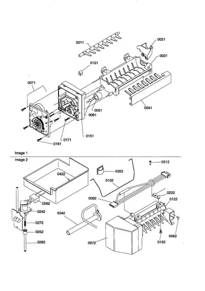 ICE MAKER ASSEMBLY AND PARTS