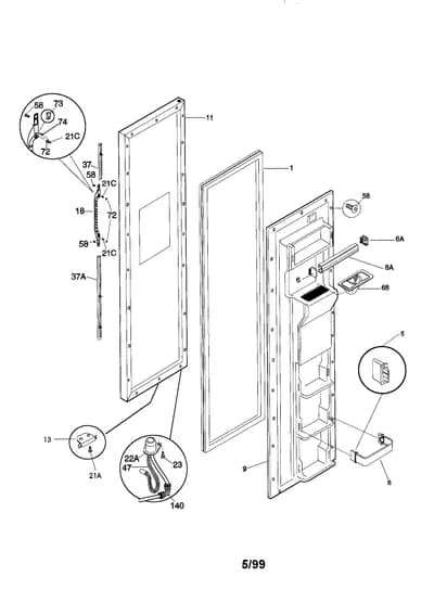 FREEZER DOOR