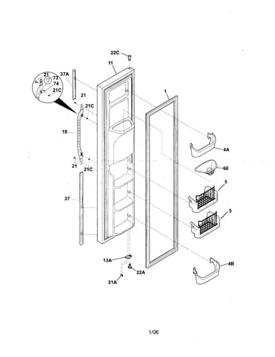 FREEZER DOOR