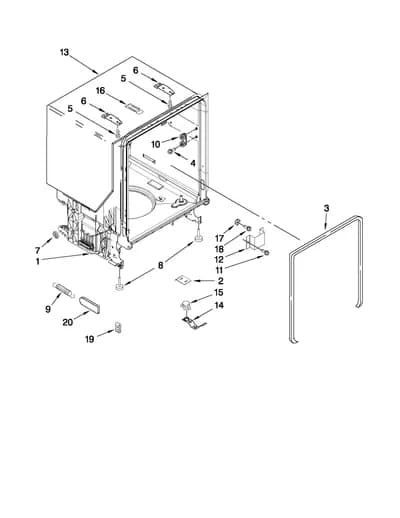 TUB AND FRAME PARTS