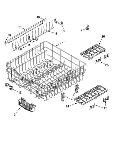 UPPER RACK AND TRACK PARTS