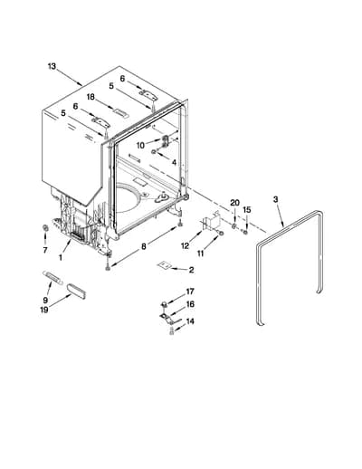TUB AND FRAME PARTS