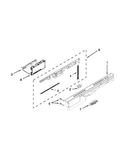 CONTROL PANEL AND LATCH PARTS