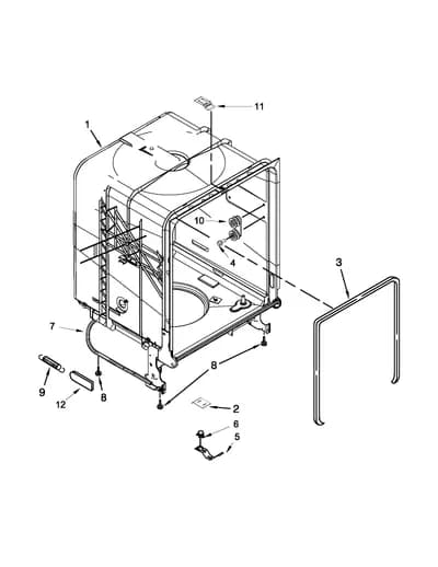 TUB AND FRAME PARTS