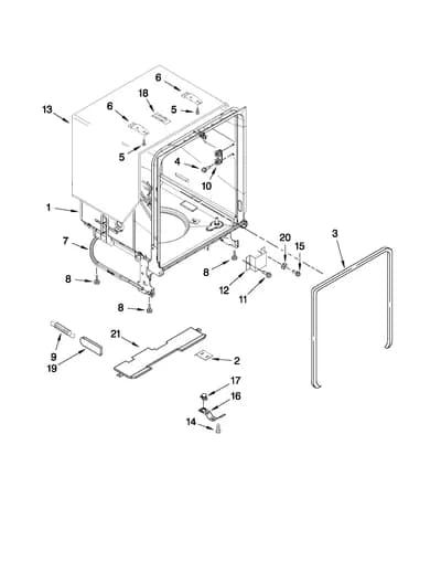 TUB AND FRAME PARTS