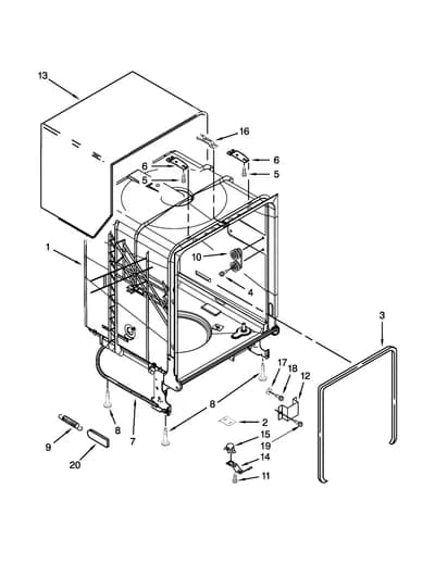 TUB AND FRAME PARTS