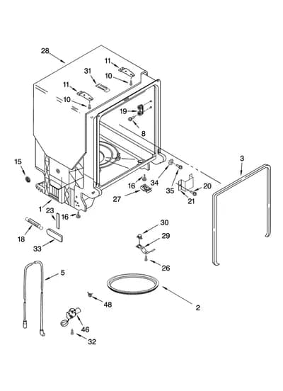 TUB AND FRAME PARTS