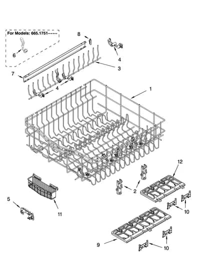 UPPER RACK AND TRACK PARTS