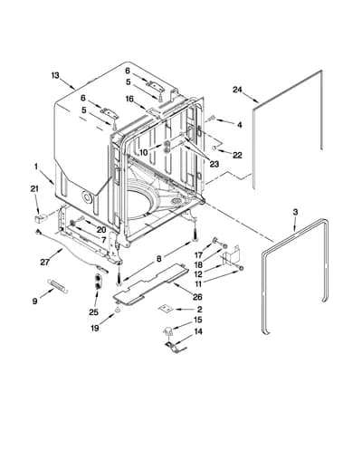 TUB AND FRAME PARTS