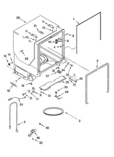 TUB AND FRAME PARTS
