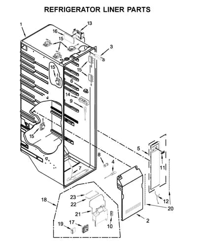 REFRIGERATOR LINER PARTS