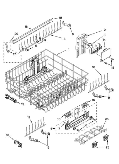 UPPER RACK AND TRACK PARTS