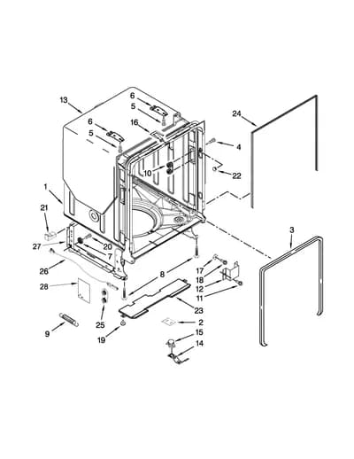 TUB AND FRAME PARTS