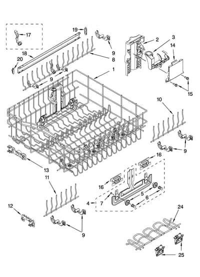 UPPER RACK AND TRACK PARTS