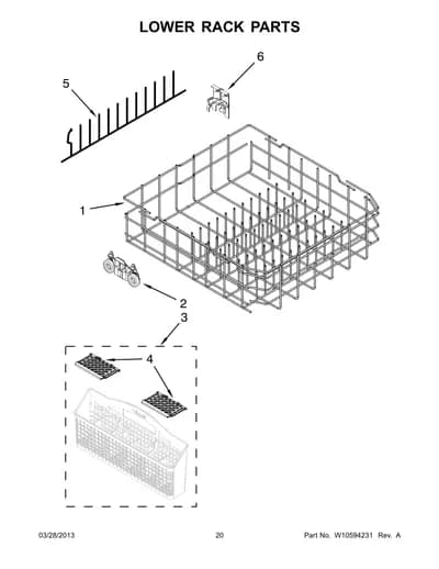 LOWER RACK PARTS