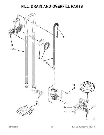 FILL, DRAIN AND OVERFILL PARTS