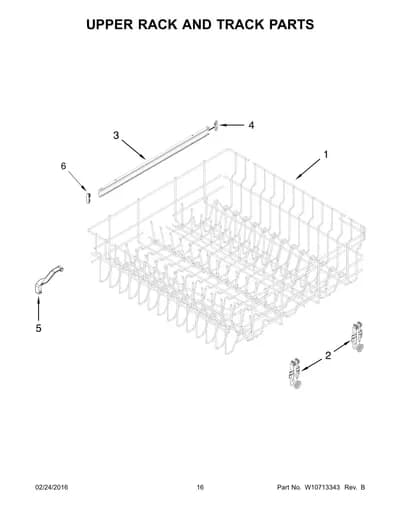 UPPER RACK AND TRACK PARTS