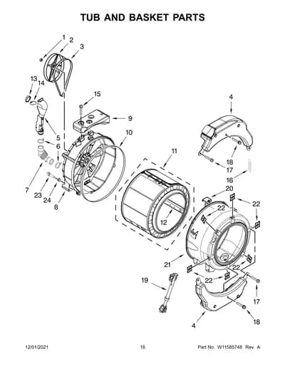 TUB AND BASKET PARTS