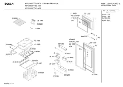 shelves trays, Screws (0005-0199)