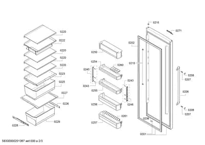 Screws, shelves trays (0207-0271)