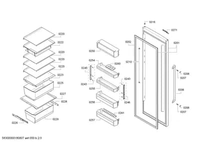Screws, shelves trays (0207-0271)