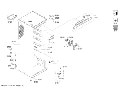 Door & Housing, Hinges (0108-0155)