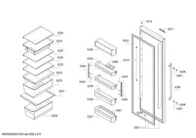 Screws, shelves trays (0207-0271)