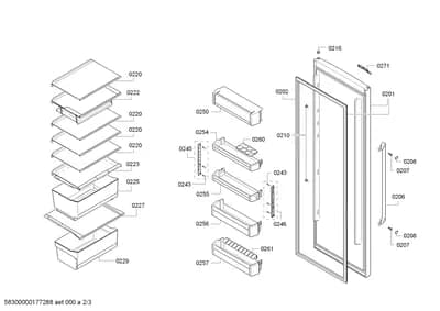 Screws, shelves trays (0207-0271)