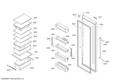 Screws, shelves trays (0207-0271)